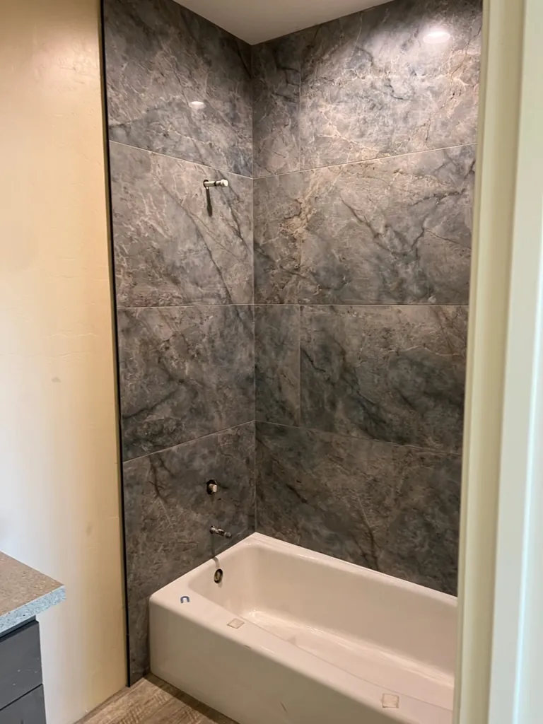 Completed custom bathroom remodel