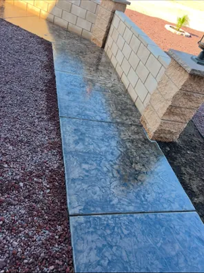 Completed custom patio walkway