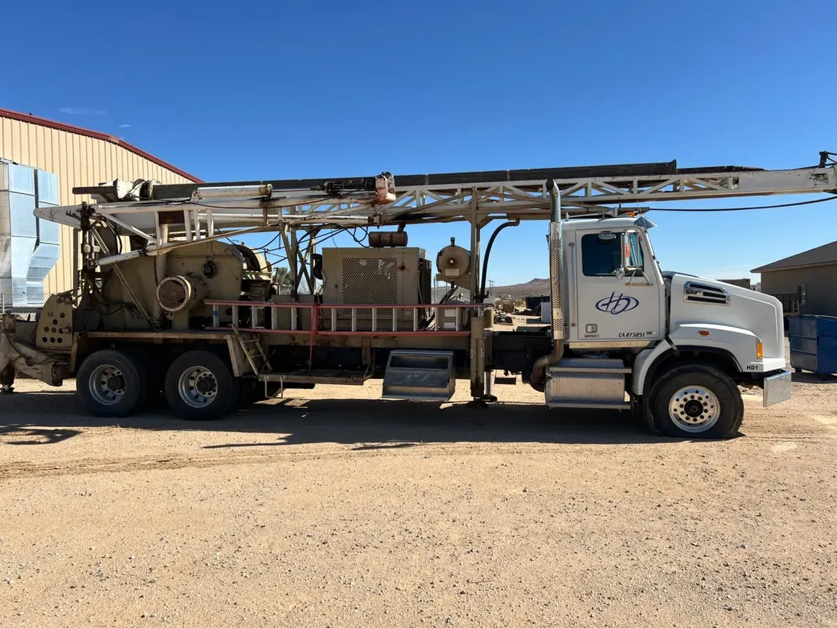 Heavy drilling and underground utility equipment at a High Desert job site