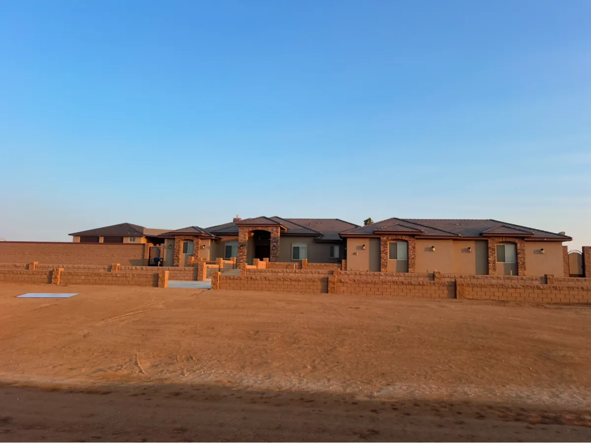 Completed single-story residential construction project